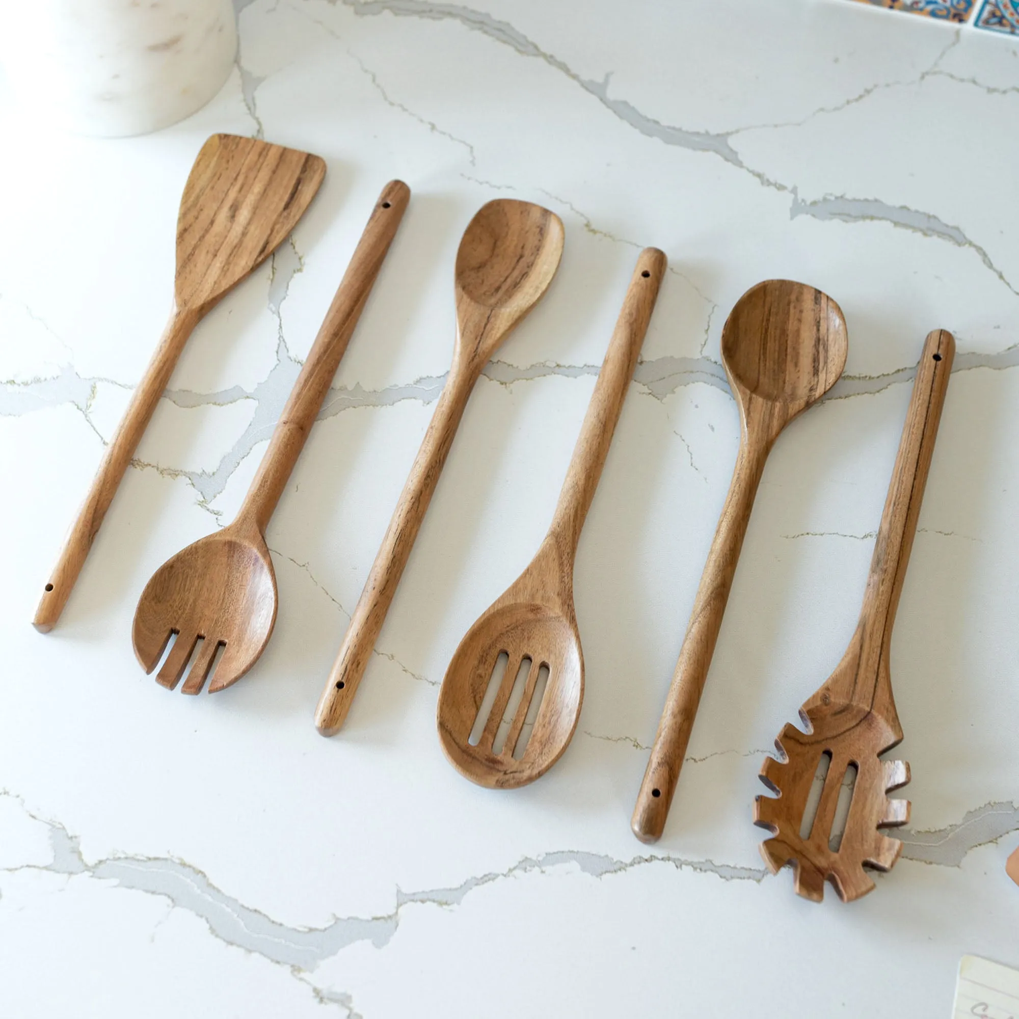 KENDAL WOODEN SERVING UTENSILS, SET OF 6 (MIN 2)