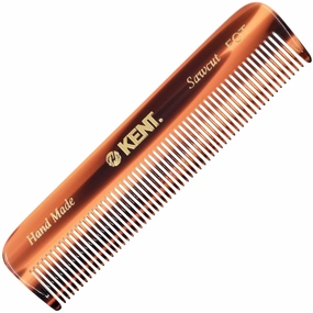 Kent A FOT Handmade Fine Tooth Beard Comb – 4.5" Handmade Pocket Travel Comb for Fine Hair and Beard Care. Ideal for Styling and Grooming Thinning Hair (2-Pack)