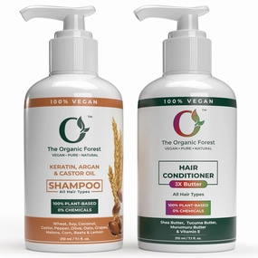 Keratin Shampoo & Conditioner Set - Sulfate Free, Deep Moisture, for Curly, Damaged or Oily Hair - Perfect for Women & Men - Ideal for Color Treated & Dry Hair