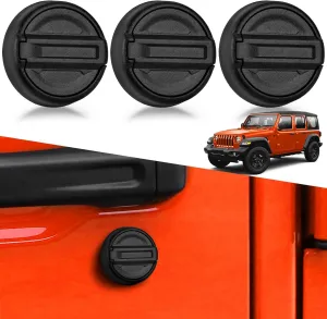 Keyhole Covers for 2007-2018 Jeep Wrangler JK Door, Strong Magnetic Keyhole Protection Accessories, Door Handle Decor for Jeep