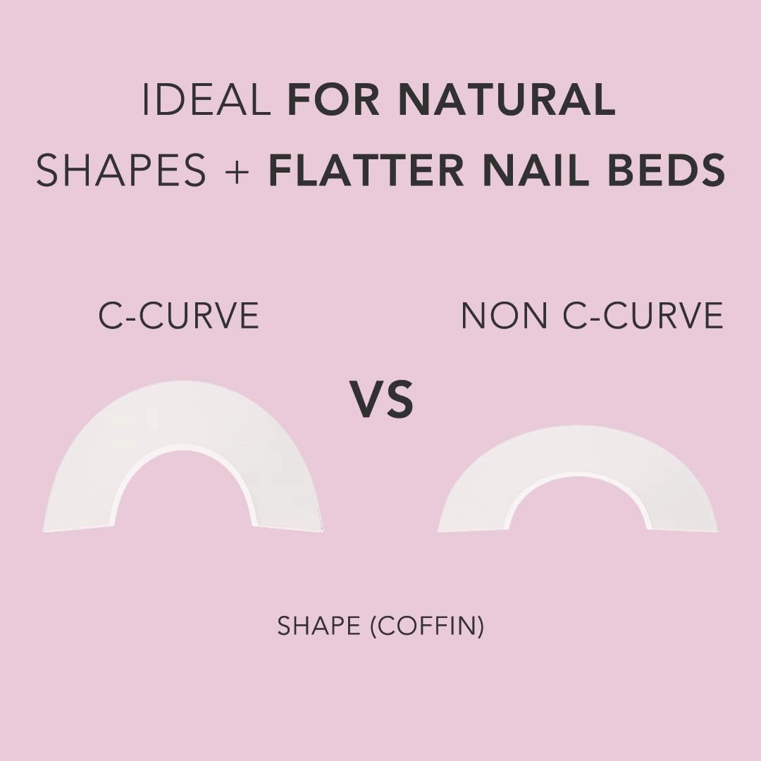 Kiara sky Nail Tips | Non C-Curve Coffin Natural | 500 pieces | XXL Length | 10 Sizes