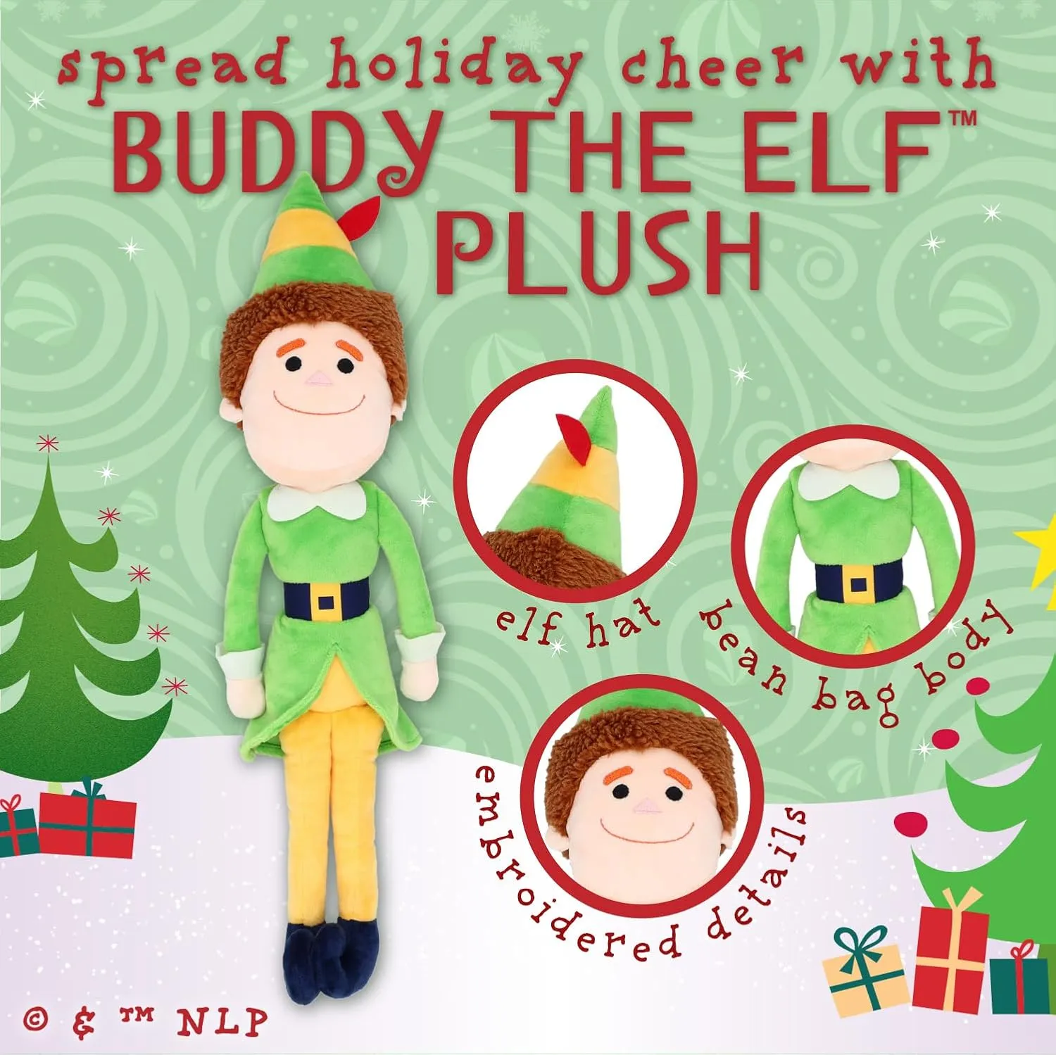 KIDS PREFERRED Buddy The Elf Soft Huggable Stuffed Animal Cute Plush Toy for Toddler Boys and Girls, Gift for Kids, 21 inches