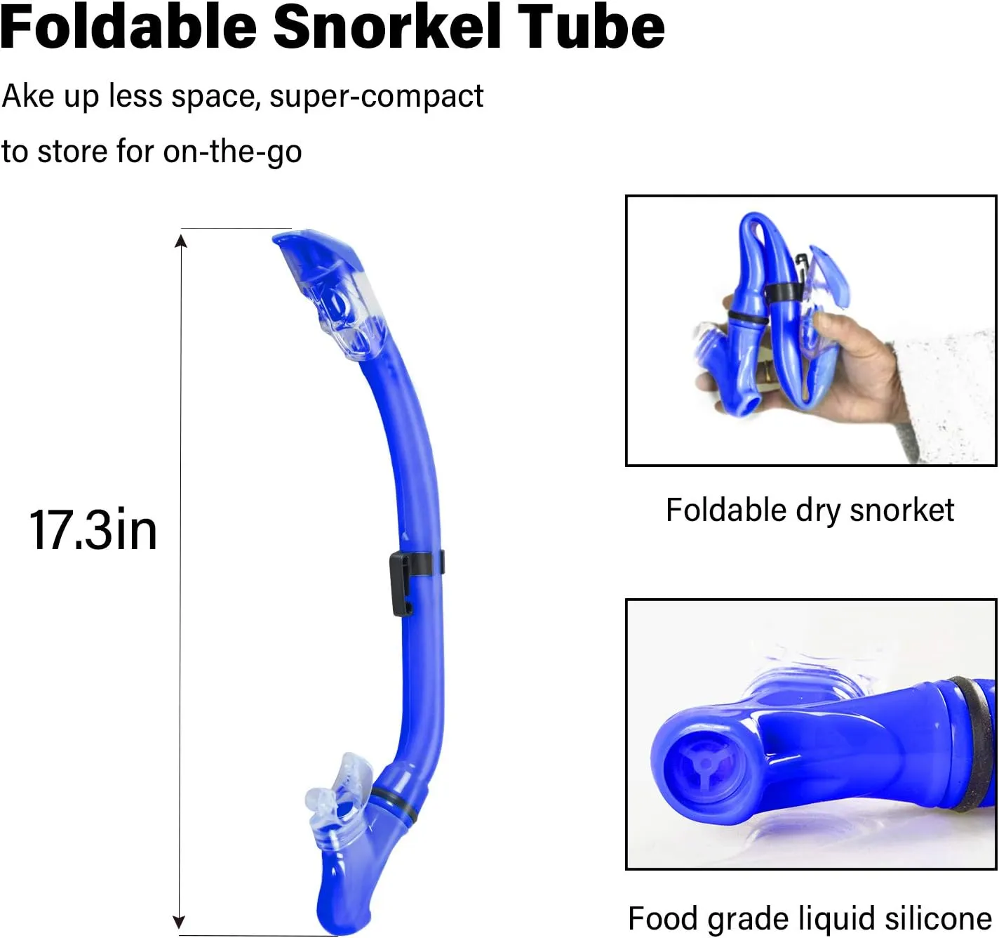 Kids Snorkeling Set Children Mask Fin Snorkel Set Snorkeling Gear Snorkel Mask   Adjustable Swimming Kids Flippers  Dry Snorkel Tube   Travel Bags