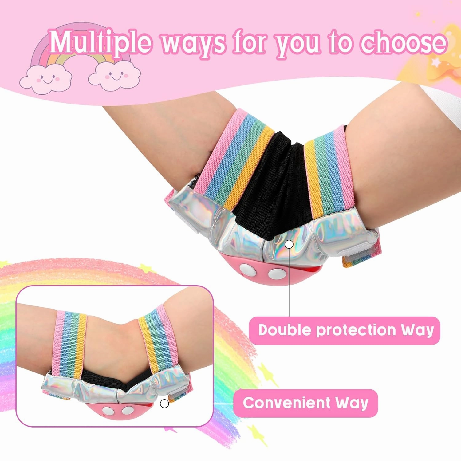 Kids Knee Pads for Girls Boys Toddler 3-8 Years Old Knee and Elbow Pads with Wrist Guards Youth Protective Gear Set for Skateboard Cycling Roller Bike Inline Scooter Skating