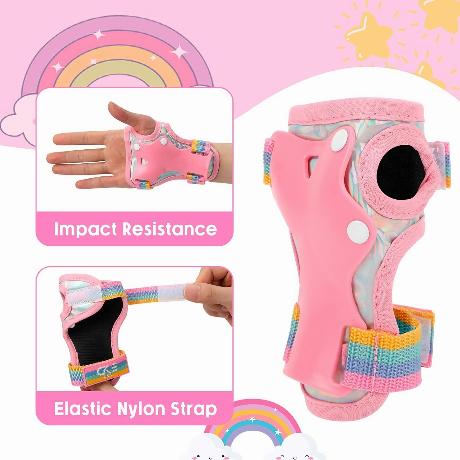 Kids Knee Pads for Girls Boys Toddler 3-8 Years Old Knee and Elbow Pads with Wrist Guards Youth Protective Gear Set for Skateboard Cycling Roller Bike Inline Scooter Skating