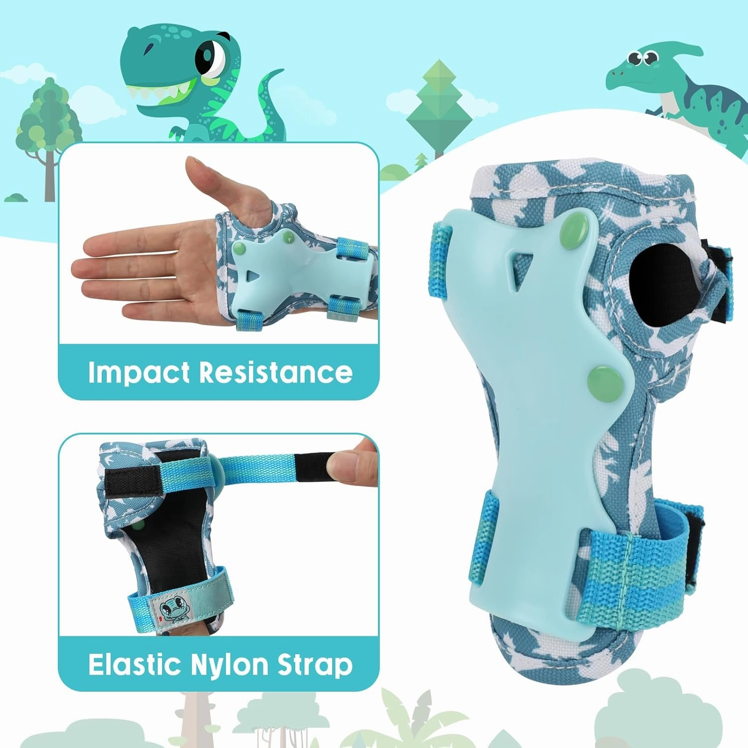 Kids Knee Pads for Girls Boys Toddler 3-8 Years Old Knee and Elbow Pads with Wrist Guards Youth Protective Gear Set for Skateboard Cycling Roller Bike Inline Scooter Skating