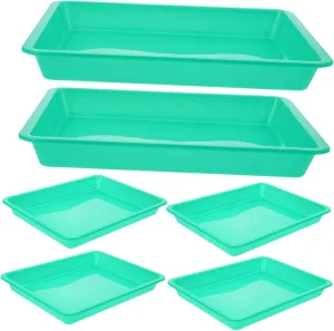 Kisangel 6pcs Stackable Plastic Puzzle Sorter Trays Lightweight Portable Storage Organizer for Building Blocks Easy to Clean Material for Home Organization