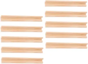 Kisangel Elegant Wooden Domino Stand Holder 10pcs Rack for Games Displaying Holder Learning Alphabet Toys