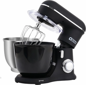Kitchen in the box Stand Mixer, 4.5QT 5QT Two bowls Electric Food Mixer, 10 Speeds 3-IN-1 Kitchen Mixer for Daily Use with Egg Whisk,Dough Hook,Flat Beater (Onyx Black, 5QT)