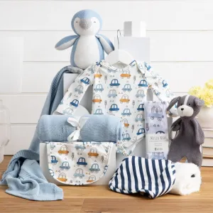 Knitted Classic Baby Boy Hamper