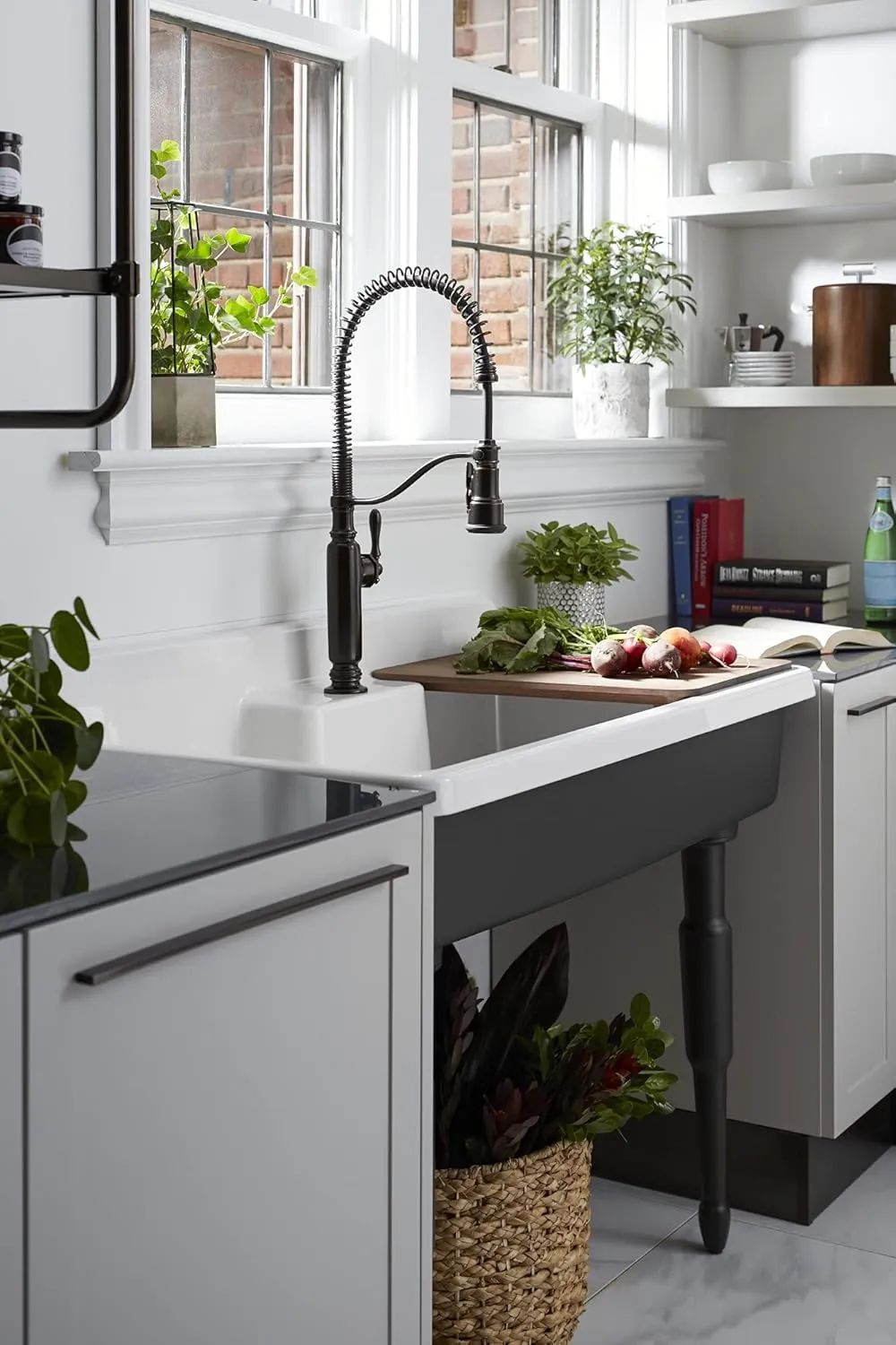 KOHLER Tournant Semi-Professional Pull-Down Kitchen Sink Faucet, Commercial Kitchen Faucet with Pull Down Sprayer, 77515-2BZ, Oil-Rubbed Bronze