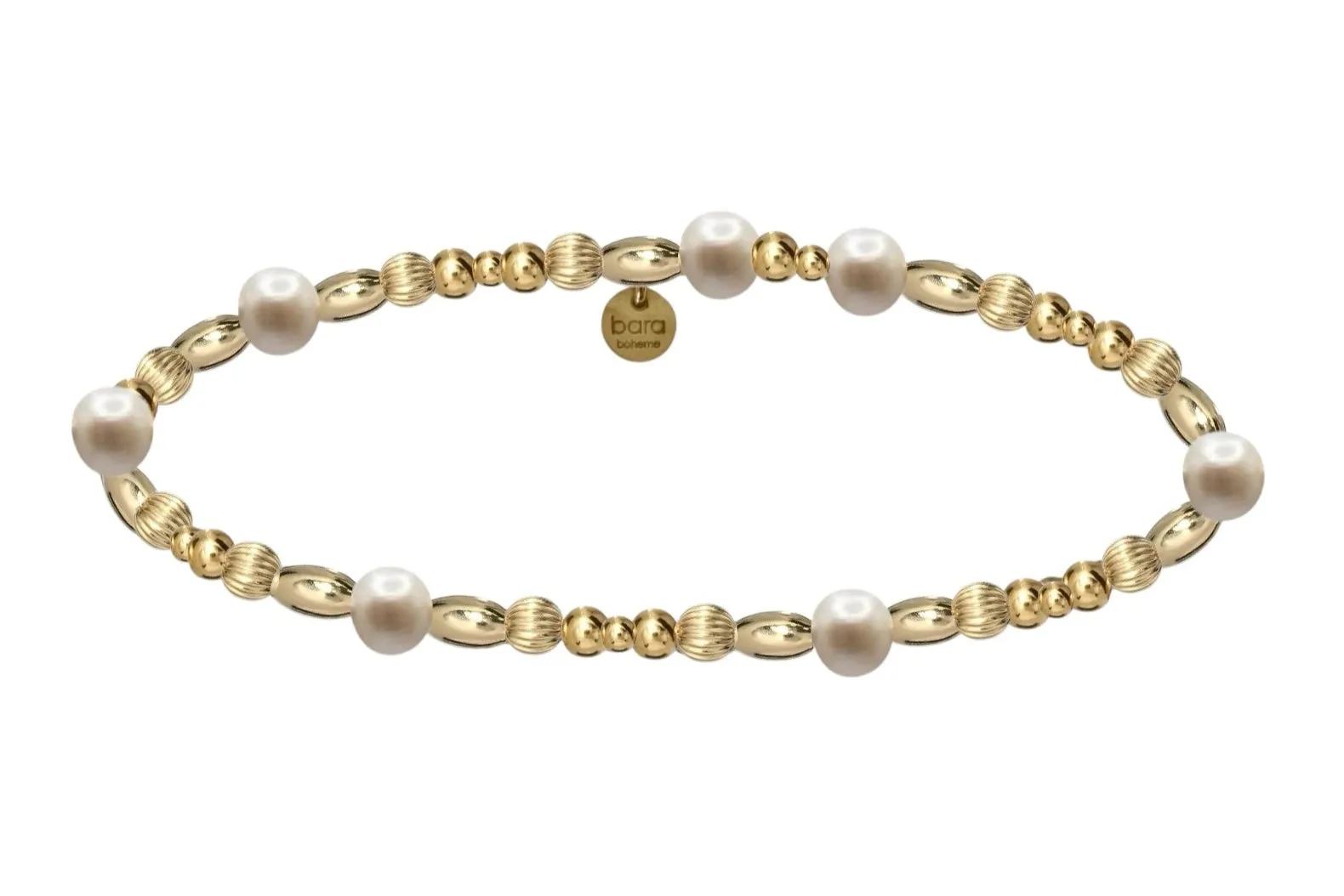 KRISSI | Stretchy Anti-tarnish Gold Filled and Pearls Stackable Bracelet
