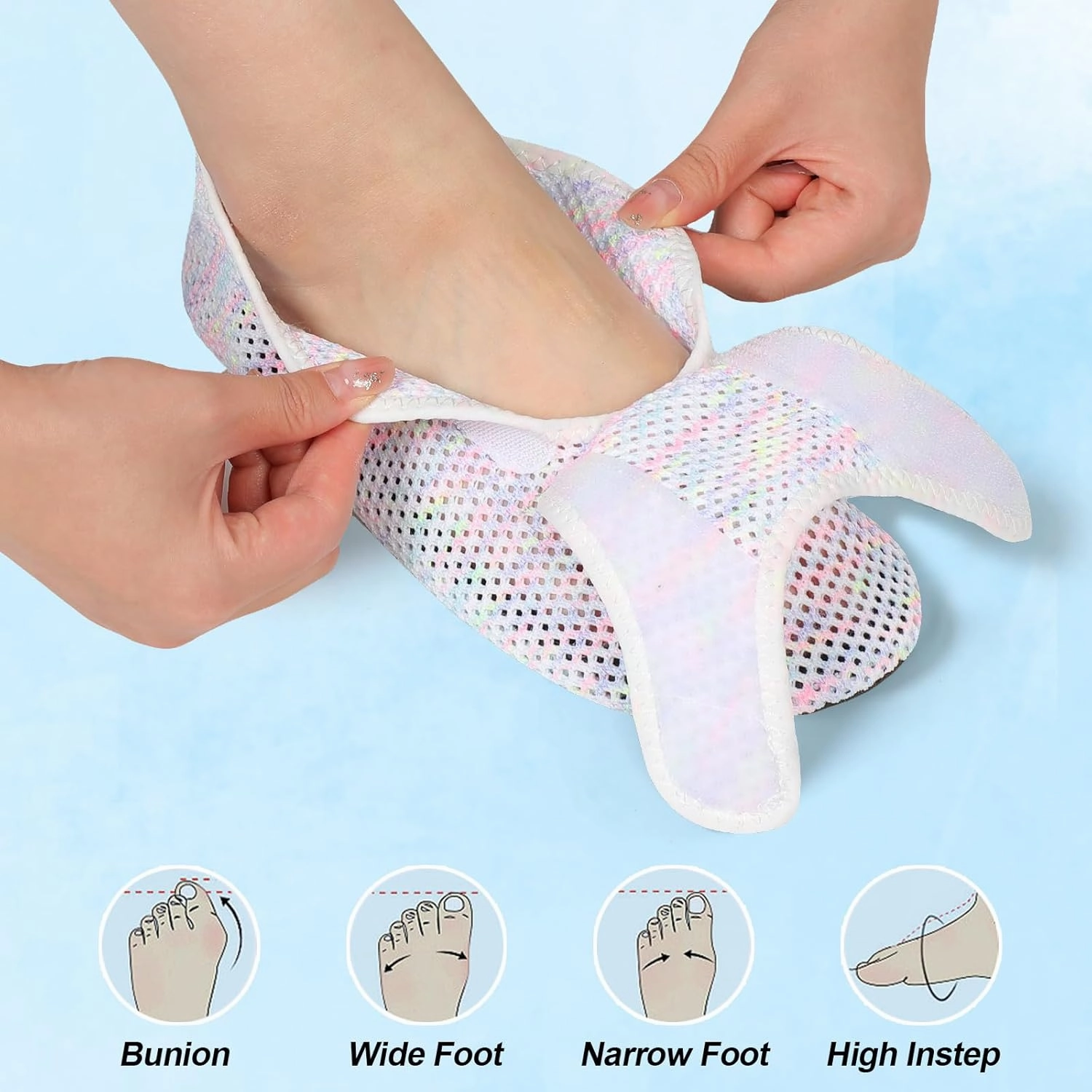 L-RUN Womens Mens Water Shoes Wide Toe Barefoot Swim Shoes for Beach Pool Sand Yoga Quick Dry Adluts Aqua Sock Non Slip