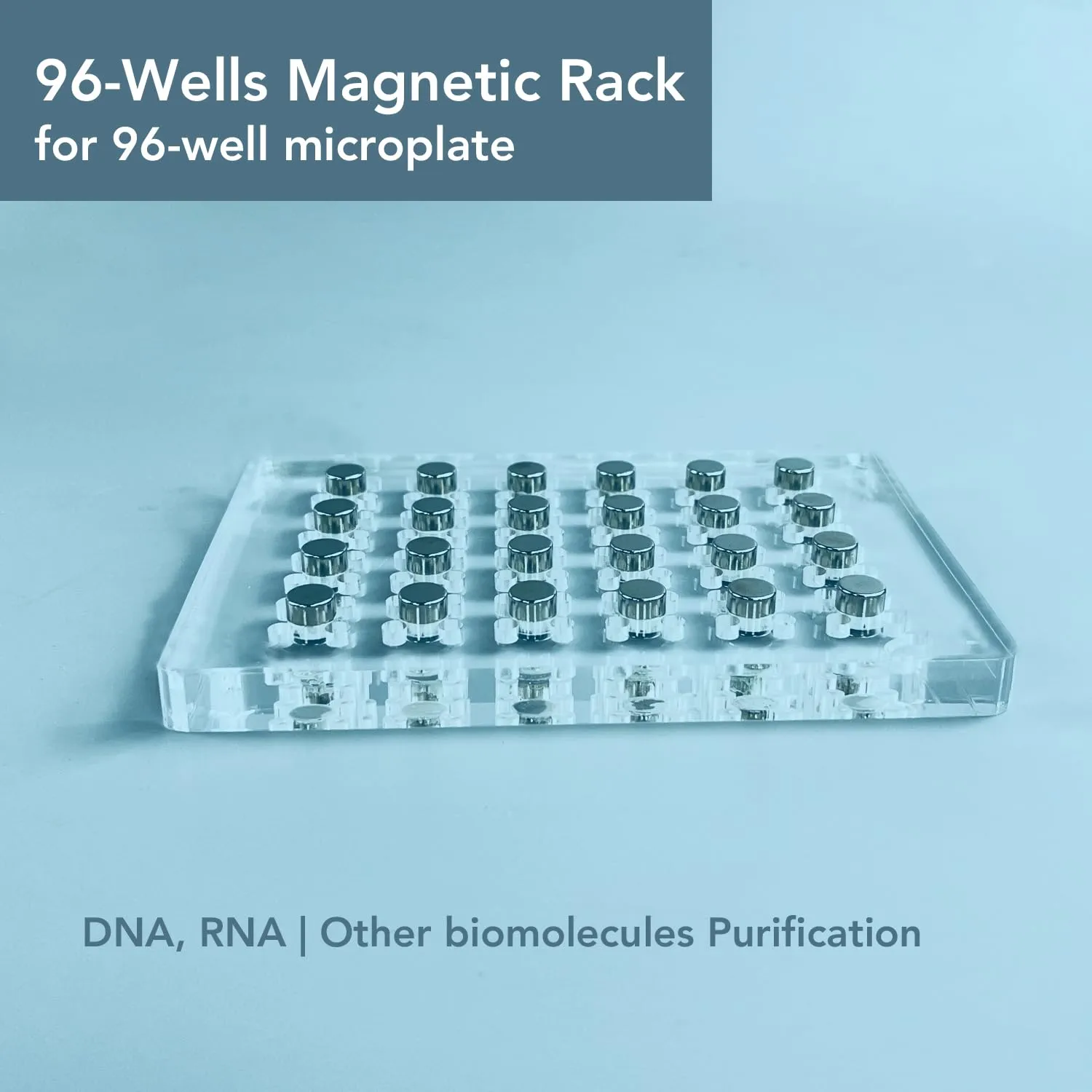 Lab use Magnetic Rack Separator for DNA, RNA or Protein Purification for 96-Well deep Well Plate for 0.1ml or 0.2ml 96-Well microplate