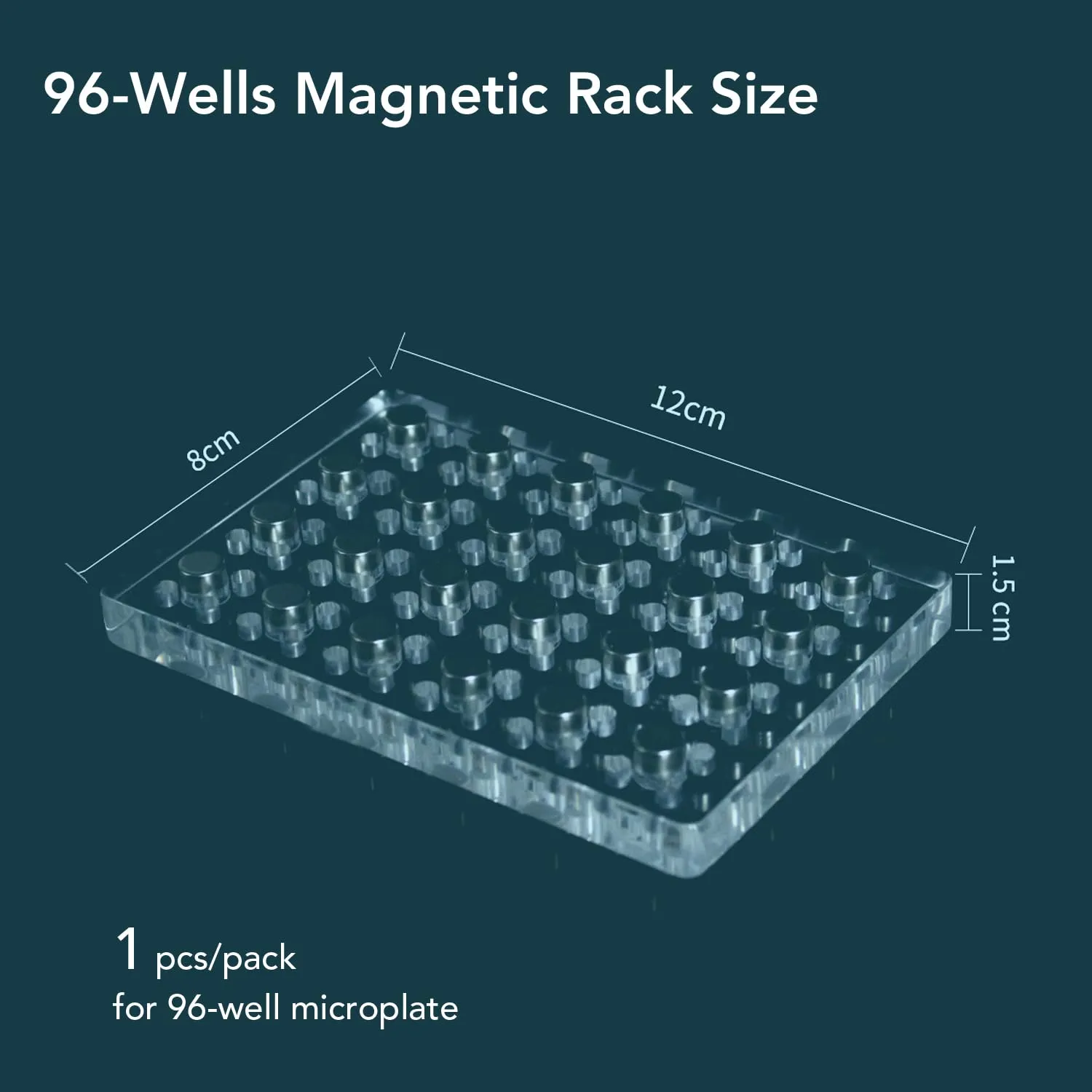 Lab use Magnetic Rack Separator for DNA, RNA or Protein Purification for 96-Well deep Well Plate for 0.1ml or 0.2ml 96-Well microplate