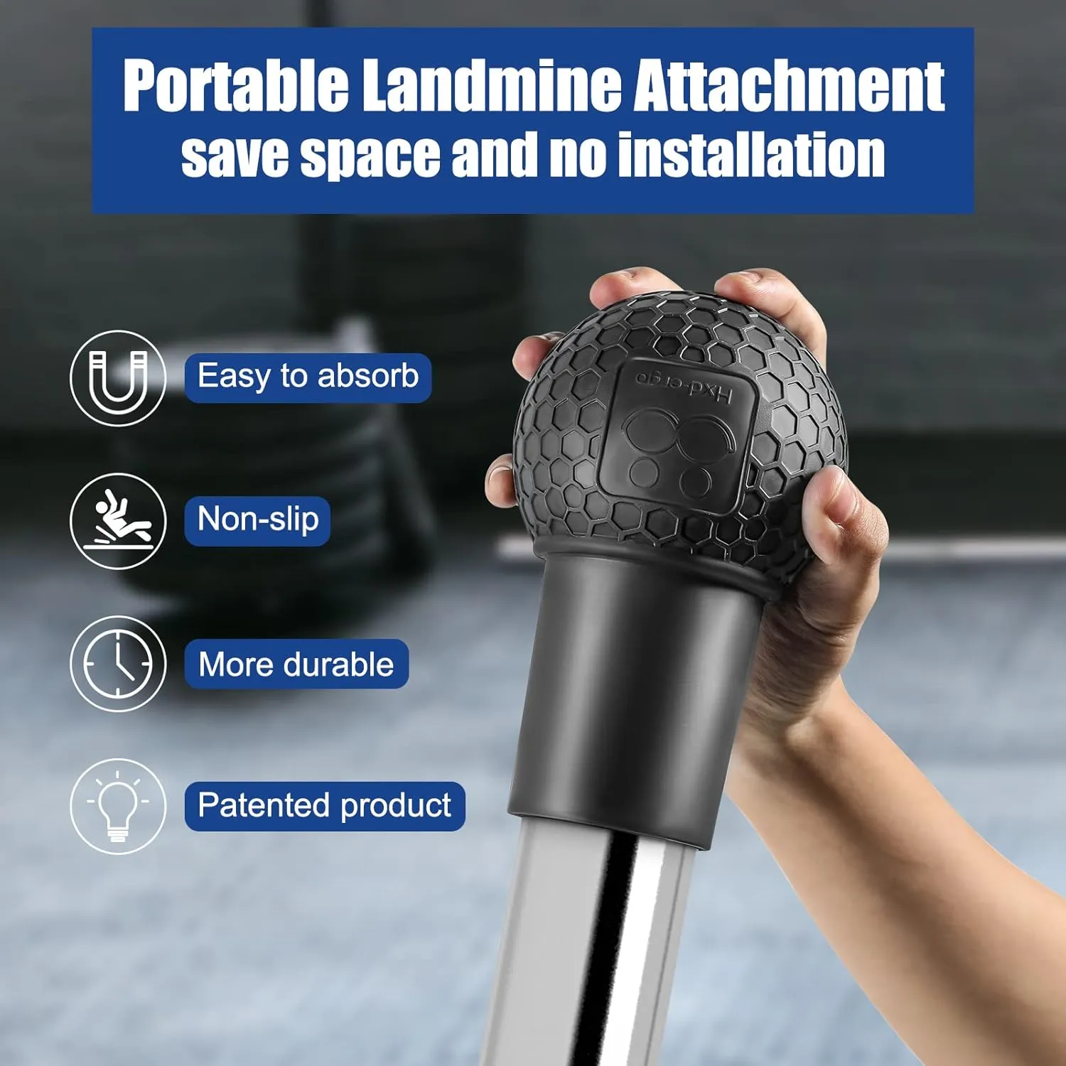 Landmine Attachment for Barbell, T Bar Row Attachment Fits 2 Inch Olympic Bars,Barbell Landmine Attachment for Press, Row, Spin, Split Squats