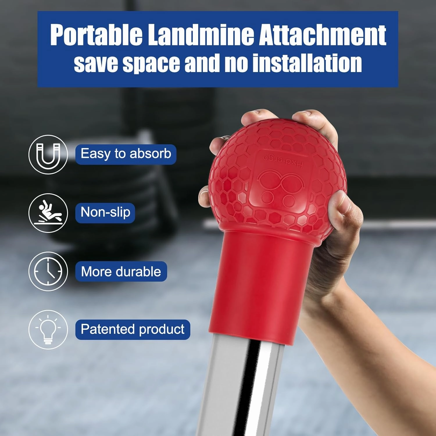 Landmine Attachment for Barbell, T Bar Row Attachment Fits 2 Inch Olympic Bars,Barbell Landmine Attachment for Press, Row, Spin, Split Squats