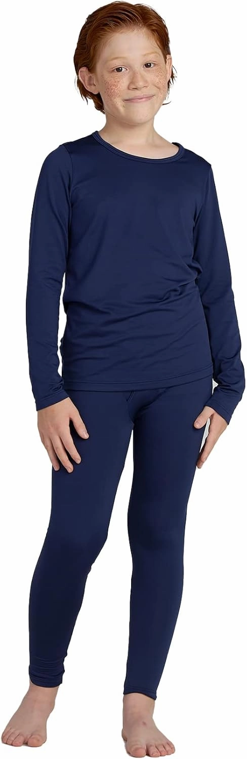 LAPASA Boys Thermal Underwear Set Fleece Lined Long John Base Layer Top & Bottom Ski Winter Extreme Cold B03