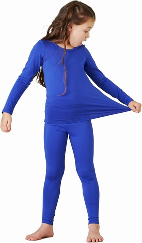 LAPASA Girls Thermal Underwear Set Fleece Lined Long John Base Layer Top & Bottom Ski Winter Extreme Cold Warm G03