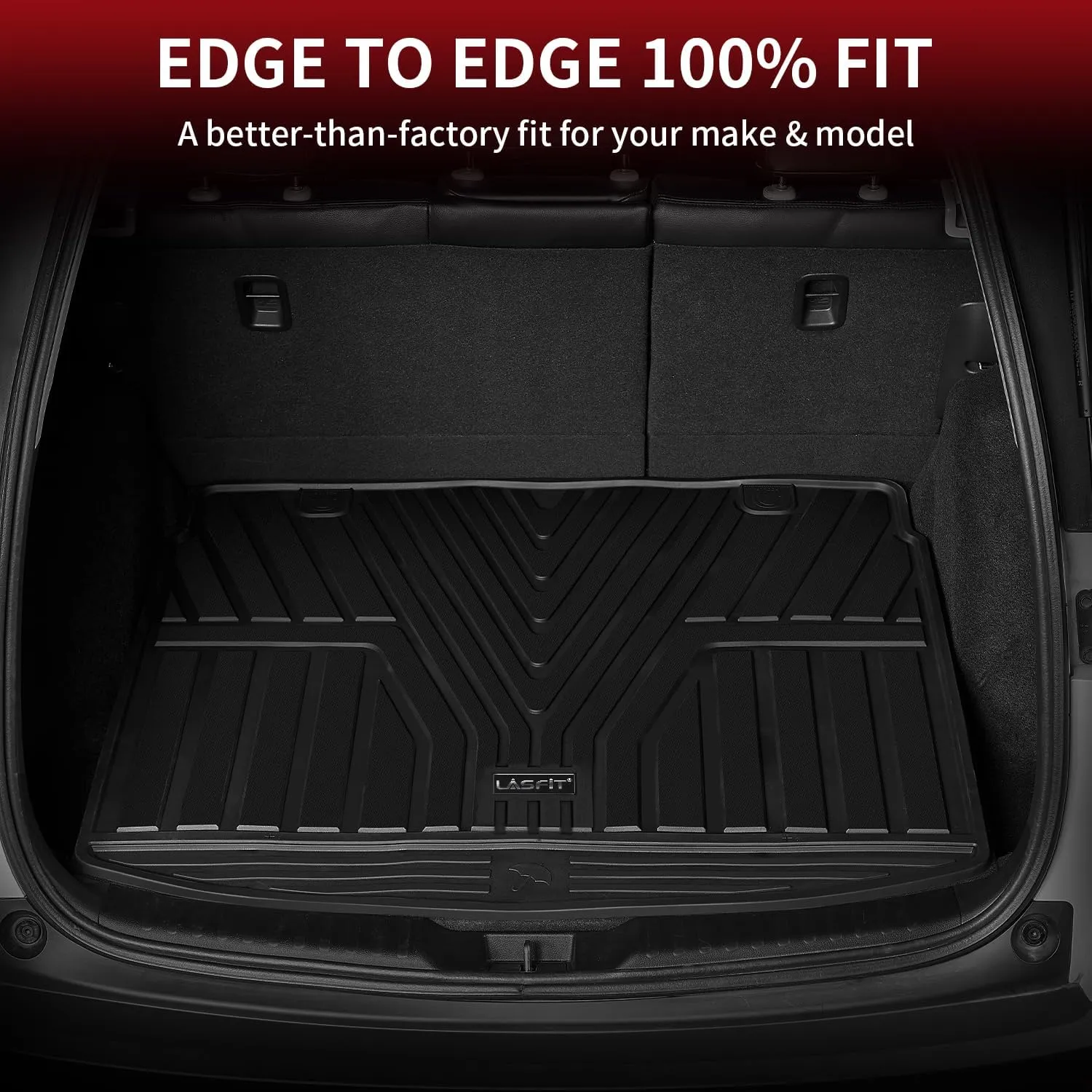 LASFIT Floor Mats for Honda CR-V 2023 2024 2025 2026 (Include CR-V FCEV & Hybrid Models) All Weather Protection TPE Car Liners, 1st & 2nd Row Black