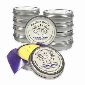 Lavender & Ylang Ylang Natural Beeswax & Shea Butter 10x (1.15oz) Hand Made Solid Lotion Bars in tins- Moisturizes & Protects Dry Skin - for Women & Men Pack Bundle Set