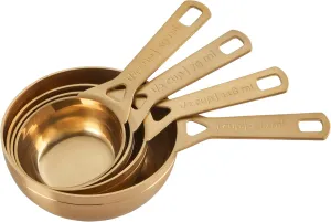 Le Crueset Measuring Cups, Gold, Set of 4 (1,1/2,1/3,1/4 cups)