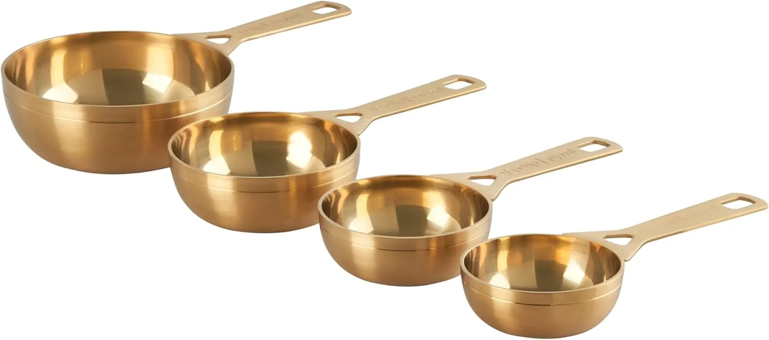Le Crueset Measuring Cups, Gold, Set of 4 (1,1/2,1/3,1/4 cups)