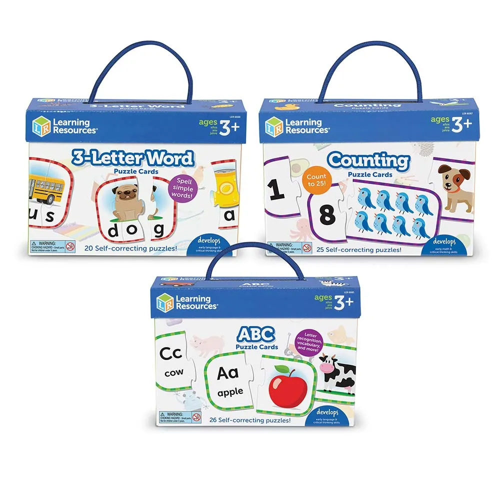 Learning Resources Puzzle Card PreK Bundle