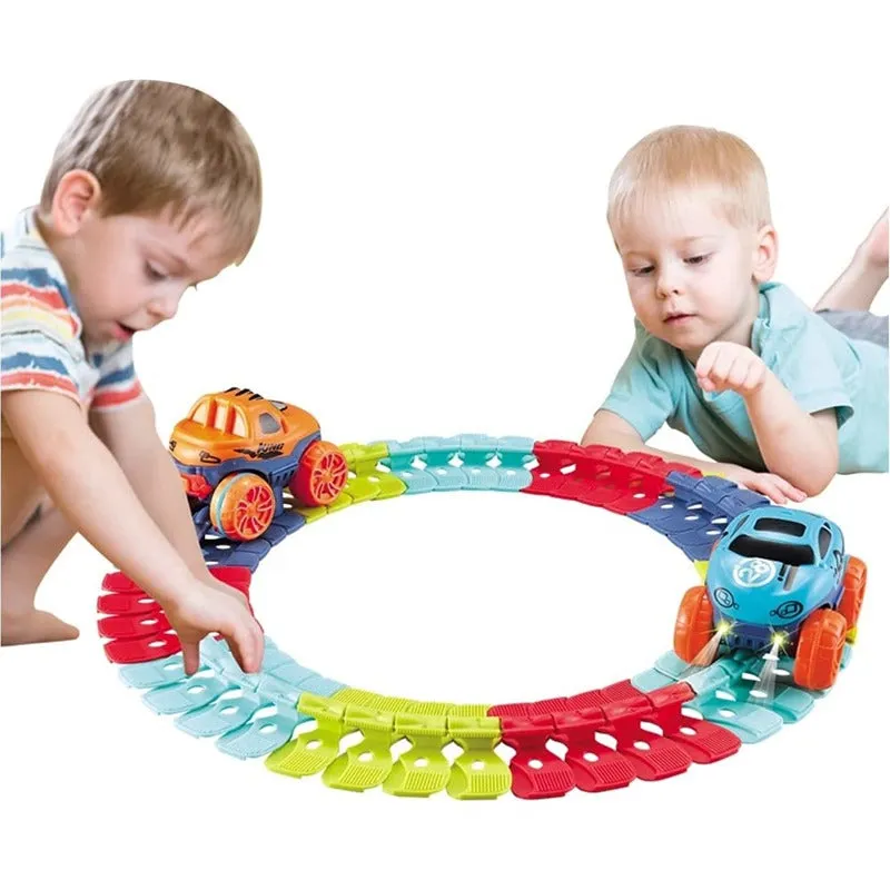 LED Light-Up Race Car Track Set (44 Pcs)