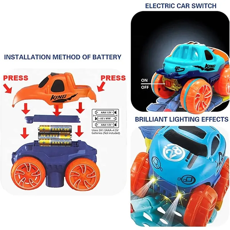 LED Light-Up Race Car Track Set (44 Pcs)