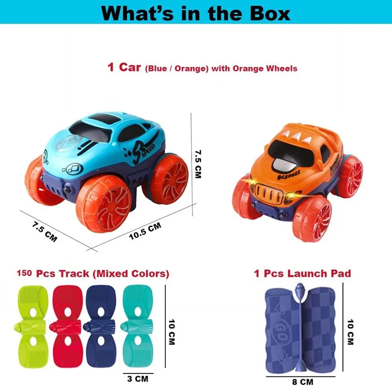 LED Light-Up Race Car Track Set (44 Pcs)