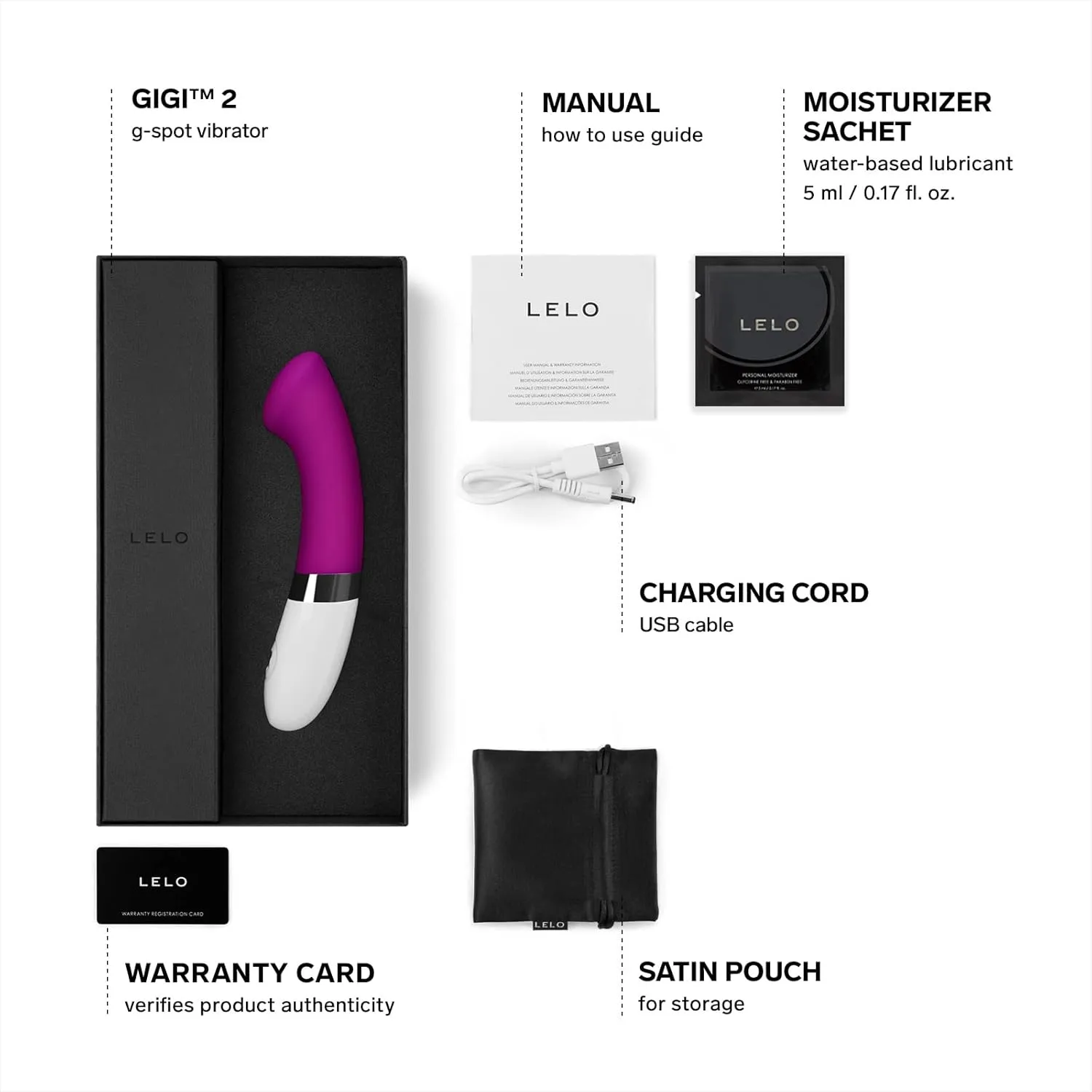 LELO Gigi 2 G Spot Vibrator for Her, Personal Massager, Powerful G Spot Toy with 8 Vibration Patterns, Curved Silent Vibrator for Mind Blowing Fun, Adult Toy, Deep Rose
