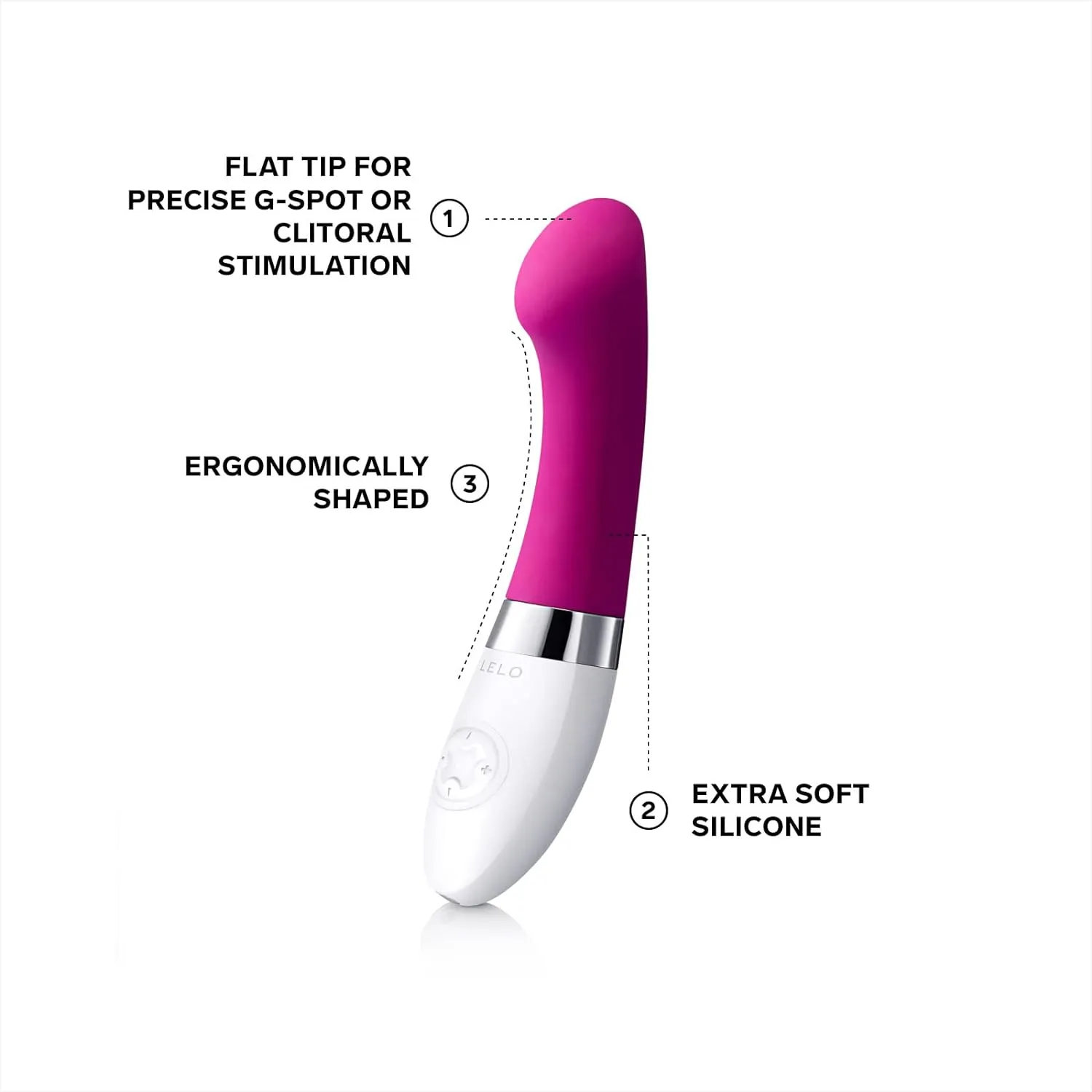 LELO Gigi 2 G Spot Vibrator for Her, Personal Massager, Powerful G Spot Toy with 8 Vibration Patterns, Curved Silent Vibrator for Mind Blowing Fun, Adult Toy, Deep Rose