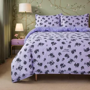 Lemfux Duvet Cover Set Twin Floral Duvet Cover Sets, 3 Piece Garden Style Bedding Set- Rose Flower, 1 Duvet Cover 80"x90", 2 Pillowcases 20"x26"