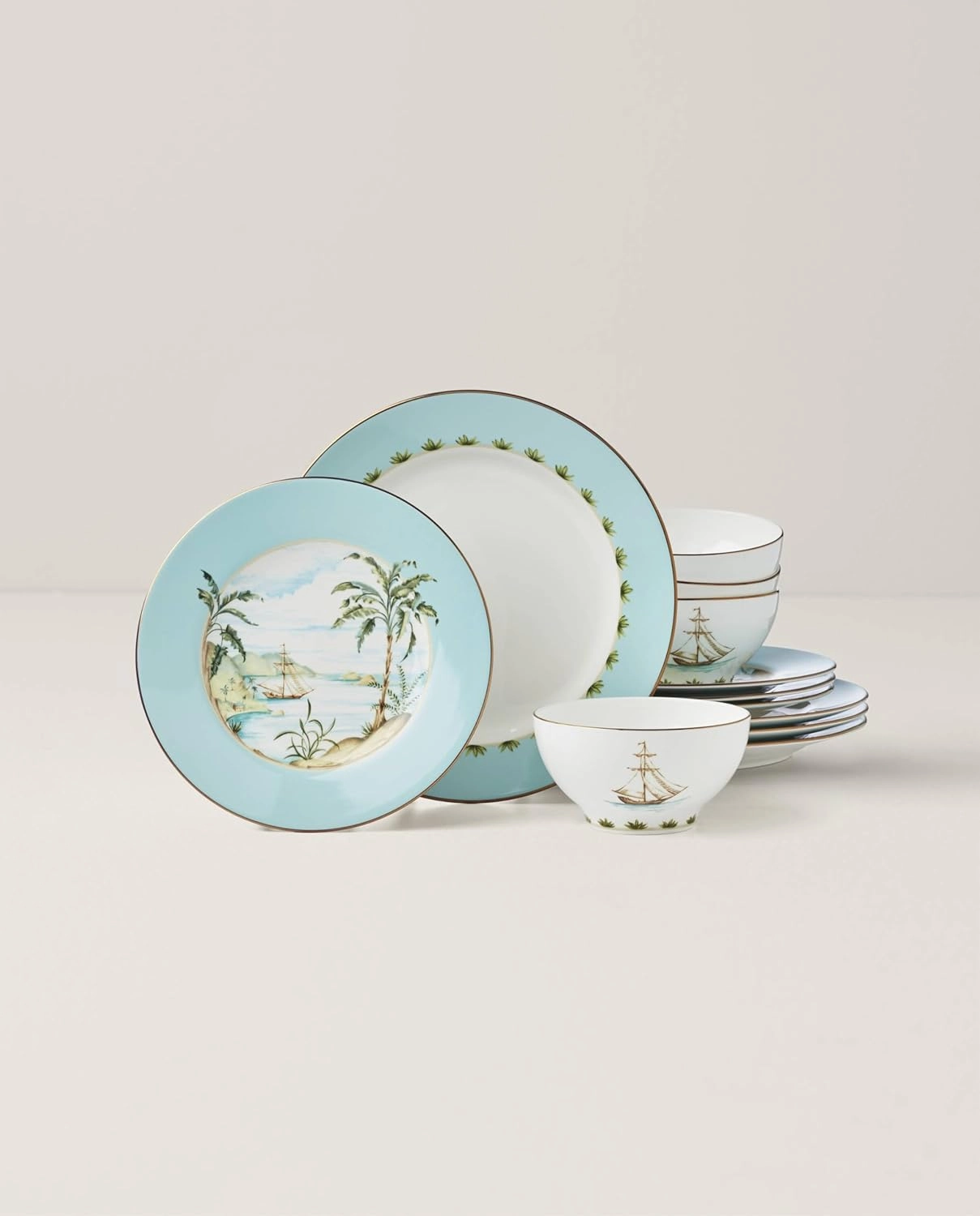 Lenox Piece Dinnerware Set British Colonial Tradewind, 12 Count