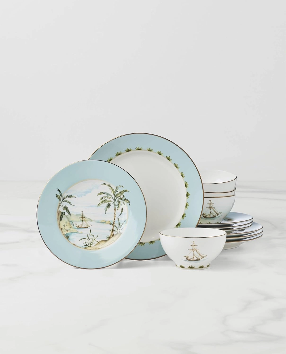 Lenox Piece Dinnerware Set British Colonial Tradewind, 12 Count