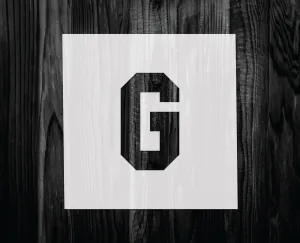 Letter G Stencil, Mylar reusable stencil, Stencil, FAST SHIPPING
