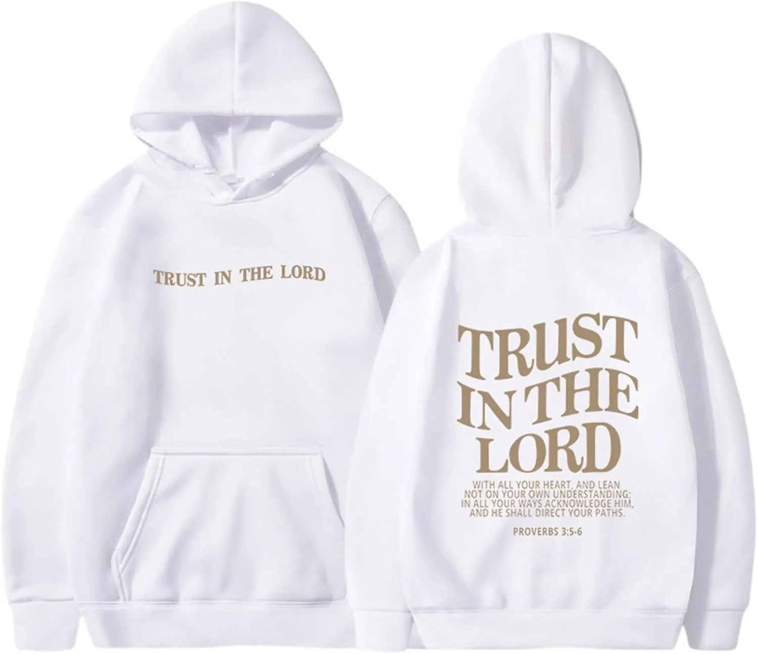 Letter Graphic Christian Faith Hoodies for Women Bible Verse Trust In The Lord Jesus Hoodie Fashion Pullover Christ