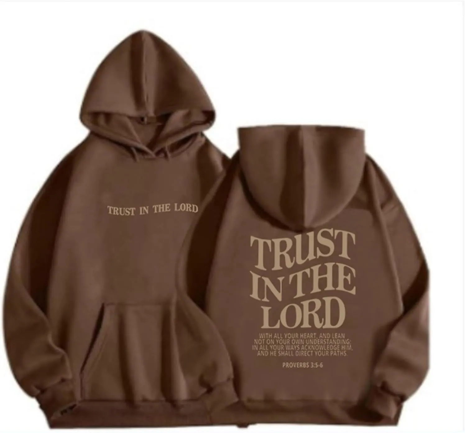 Letter Graphic Christian Faith Hoodies for Women Bible Verse Trust In The Lord Jesus Hoodie Fashion Pullover Christ