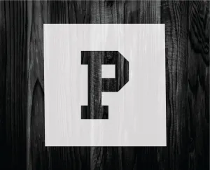 Letter P Stencil, Mylar reusable stencil, Stencil, FAST SHIPPING