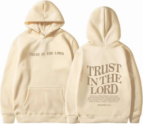 Letter Graphic Christian Faith Hoodies for Women Bible Verse Trust In The Lord Jesus Hoodie Fashion Pullover Christ