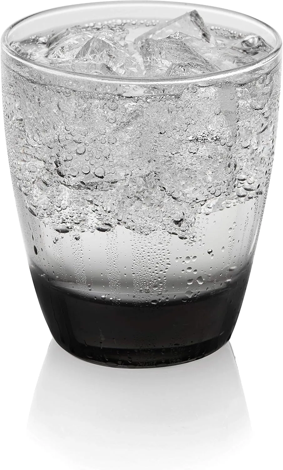 Libbey Classic Rocks and Tumbler Glasses Set of 16, Smoke Hue, Lead-Free Water Glasses , Dishwasher Safe Drinking Glasses Set