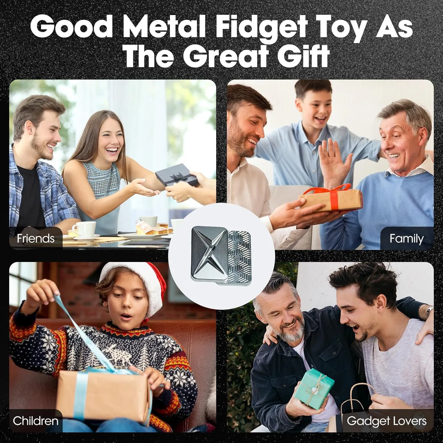 Lightning Infinite Fidget Slider Metal Magnetic Haptic Fidget Toys for Adults Anxiety/ADHD/Stress Relief