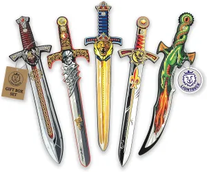 Liontouch - Foam Sword Set for Kids, 5-Pack - 3  Years | Playfighting Swords in Five Styles – Fantasy Dragon, King Lion, Prince, Pirate & Norse Viking | Safe & Durable Toy Weapons for Boys & Girls