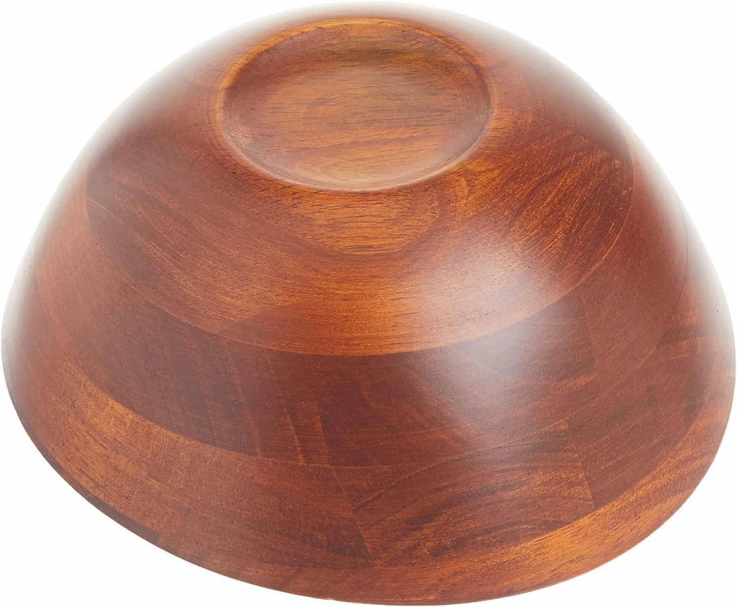 Lipper International Cherry Finished Wavy Rim Serving Bowls for Fruits or Salads, Matte, Small, 7.5" x 7.25" x 3", Set of 4 Bowls