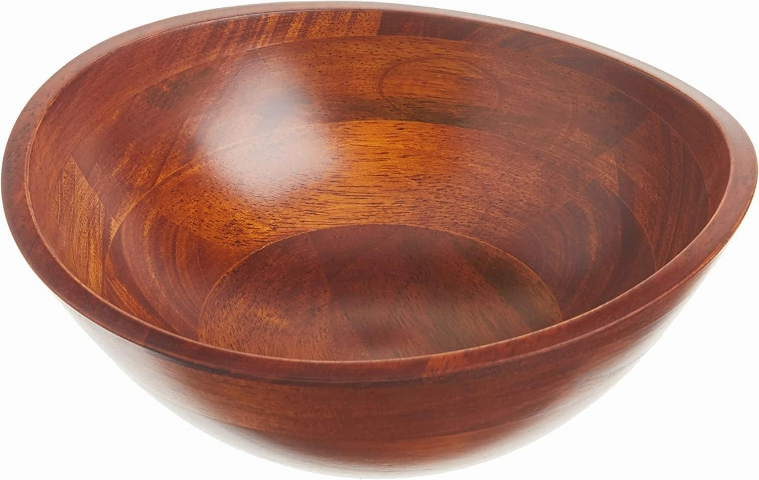 Lipper International Cherry Finished Wavy Rim Serving Bowls for Fruits or Salads, Matte, Small, 7.5" x 7.25" x 3", Set of 4 Bowls