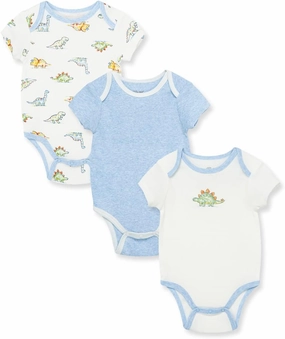 Little Me Clothes for Baby 3-Pack 100% Cotton Scratch Free Tag Bodysuits, Newborn to 9 Months