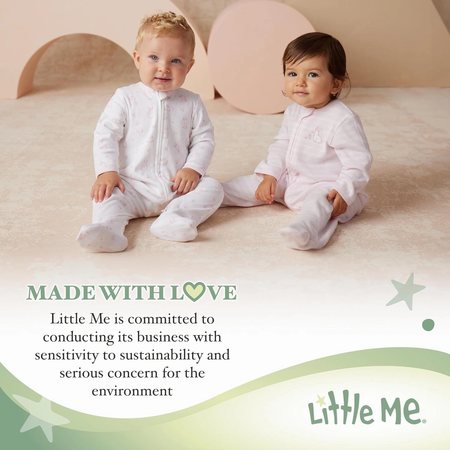 Little Me Clothes for Baby 3-Pack 100% Cotton Scratch Free Tag Bodysuits, Newborn to 9 Months