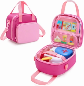LoDrid Carrying Case Compatible with Little Tikes Story Dream Machine Starter Set, Multiple Pockets for Books and Accessories, Pink, Bag Only (Patent Design)