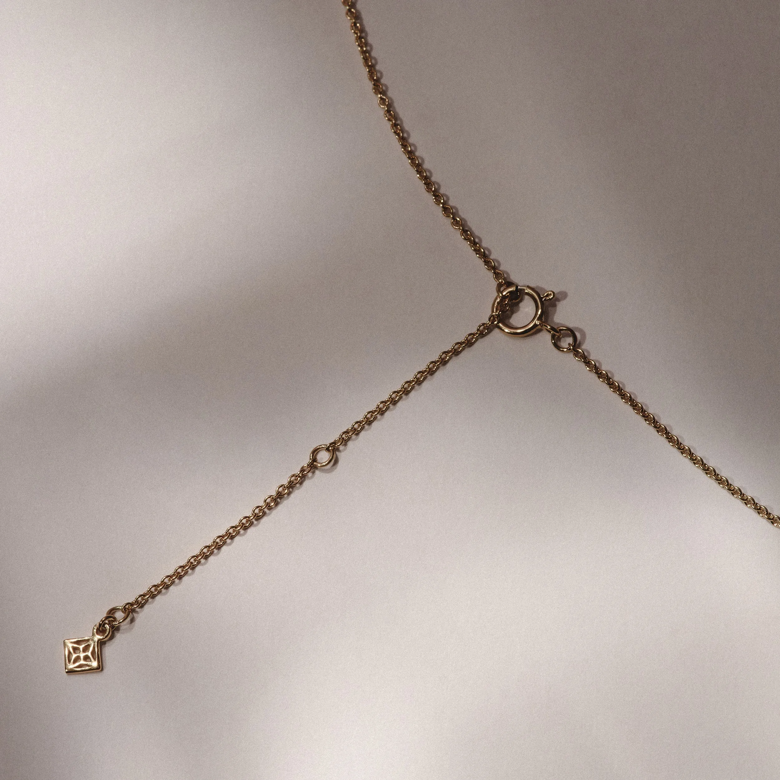 Love Letter Initial J Lab Diamond Necklace set in 9K Yellow Gold